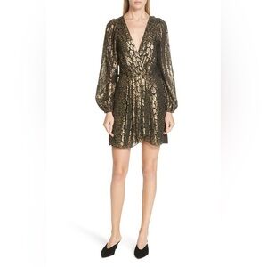 A.L.C. Silk metallic dress Size 4
